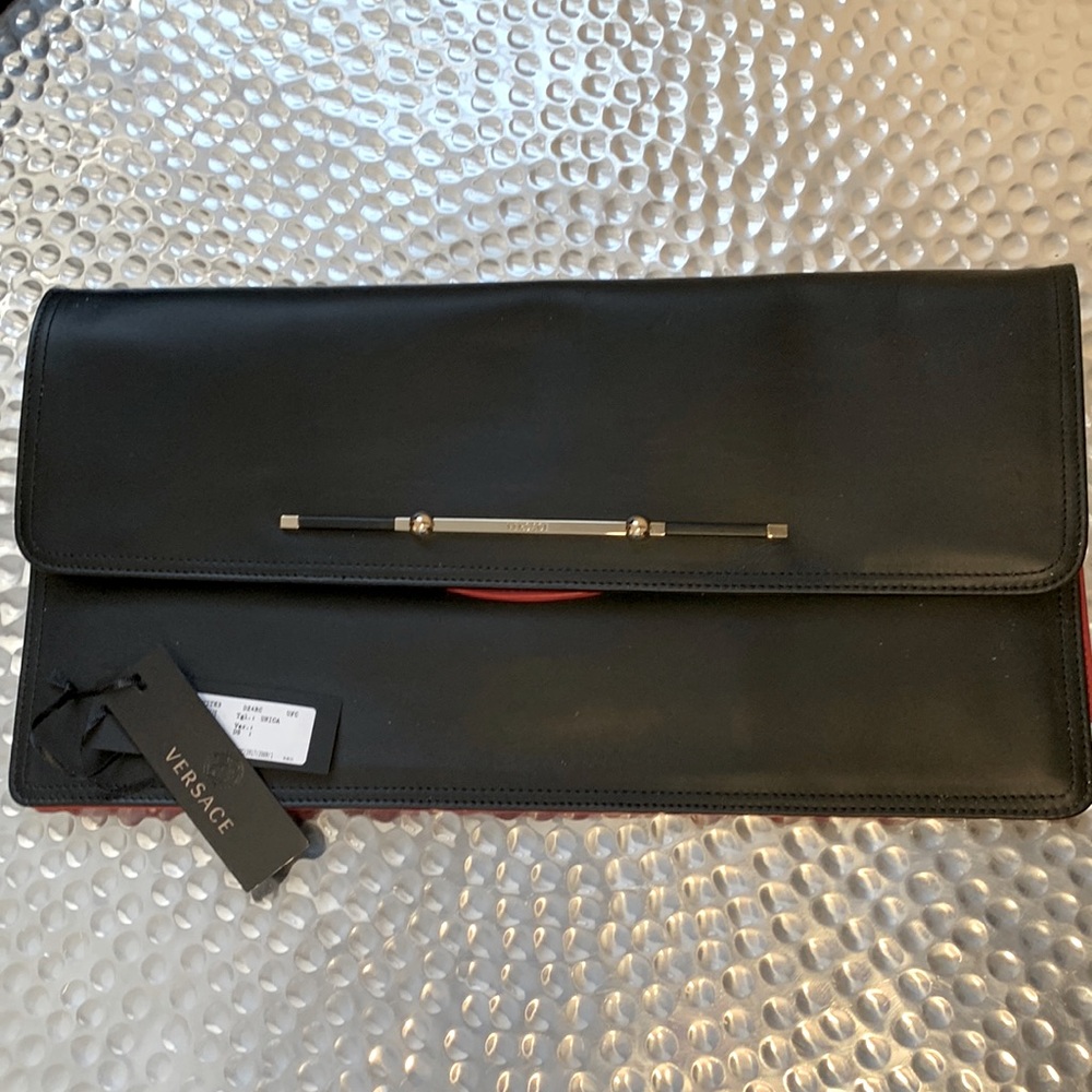 NWT Versace Borsa Vitello Clutch